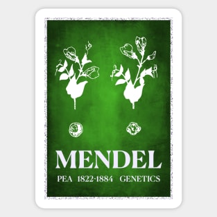 Gregor Mendel Pea and Genetics Sticker